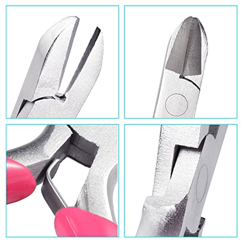 SPEEDWOX Mini Diagonal Pliers, 3" Wire Cutters Small with Pink PVC Handle, Jewelry Pliers for Beading Jewelry Making DIY Craft Hobby Supplies - style: 3" Diagonal Pliers