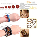 GEM-Inside Natural 12mm Tiger Eye Gemstone Loose Beads Round Crystal Energy Stone Power for Jewelry Making 15'' - color: Yellow Tiger Eye, size: 12mm