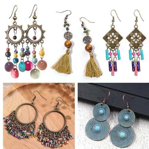 TOAOB 100pcs Earring Hooks Hypo Allergenic French Ear Wires with Ball and Coil 18mm Antique Bronze Fish Hook Earrings Making Supplies Jewelry Findings - color: Antique bronze