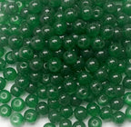 200PCS Glass Beads 8mm Glass Beads for Bracelets Necklaces Jewelry Making DIY Crafts (Dark Green) - color: Dark Green