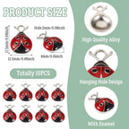Craftdady Enamel Dangle Charms Pendant Food Animal Flower Cute Charms Colorful Metal Fruit Pendants Hang Ornament for Craft Bracelet Necklace Earring Key Chains Jewelry Making - color: Red Ladybug
