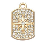 Pack of 20 Rhinestone Charms Gold Plated Pendants Pave Crystal Accessories for Necklace Bracelet Jewelry Making DIY Crafting - color: (The Star of Tarot)VID61001