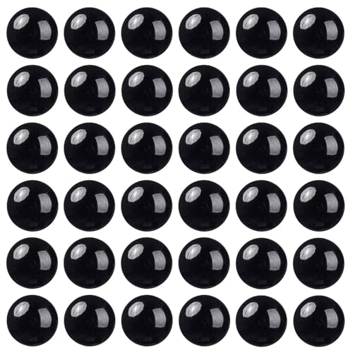 100pcs Natural Stone Beads 8mm Black Onyx Round Genuine Real Stone Beading Loose Gemstone Hole Size 1mm DIY Charm Smooth Beads for Bracelets Necklaces Earrings Jewelry Making Crafts - color: Black Onyx