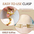 Dailyacc Lucky Necklace Layering Clasp 18K Gold and Silver Multi Strand Clasps for Stackable Necklaces - color: 2Pcs Clasp 2 + 3 Silver