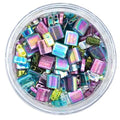 Mack and Rex Tila Bead Mixes (Mermaid) – Full Tila, Half Tila, Quarter Tila – Includes Purple, Teal, Turquoise, and Iridescent Clear Tila Beads with a Rainbow Finish, Teal and Lime Green and Olive - color: Mermaid, size: 5mm, 6mm