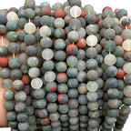 ABCGEMS Velvet-Matte-Finished African Setonite Blood Stone Beads (Enhance The Stone's Inherent Texture and Nature Hues with a Non-Glare Aesthetic) Smooth Round 8mm (Non-Shiny) - color: Setonite AKA Blood Stone (From Africa)
