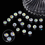 800 Pieces 6mm Crystal Rondelle Glass Beads Faceted Rondelle Beads DIY Glass Crystal for Jewelry Making Suncatchers Bracelets Necklace Pendants Supplies(Ab Color)