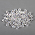 Jmassyang 8mm Briolette Rondelle Faceted AB Crystal Glass Beads for Jewelry Making Bracelets Necklaces Earrings (Clear AB, 250pcs) - color: Clear AB, size: 6x8mm