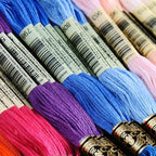 12 Skeins 105 Yards Variegated Embroidery Thread Floss Cross Stitch Threads 6 Strands Colorful Friendship Bracelet String Threads for Jewelry Making Bracelet Knitting Stitching Craft Supply - color: Bright Color