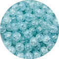 100pcs Crackle Glass Beads 8mm Round Crystal Glass Spacer Crafts Beads for Jewelry Making Necklace Bracelet Earrings DIY Crafts(Light Blue) - color: Light Blue, size: 8mm