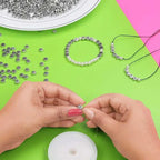 Song Xi 1200pcs Silver Letter Beads for Bracelets, 4x7mm Black Alphabet Beads Friendship Bracelets Jewelry Making Kit for Christmas Gifts - color: 1200pcs white rose gold letter