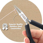 Beadalon Designer Series Flat Nose Pliers, Purple Vinyl-Free Grips, Stainless Steel, Box Joint, Double Leaf Springs, 4.75 in - color: Purple, style: Flat Nose