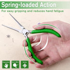 SPEEDWOX Needle Nose Pliers for Jewelry Making Smooth Jaws Long Nose 5 Inches Mini Thin Needle Plirer Extra Long Plier Fine Chain Nose Plier Professional Tool Beading Hobby Craft Supplies - style: Smooth Jaw Tapered Nose Pliers