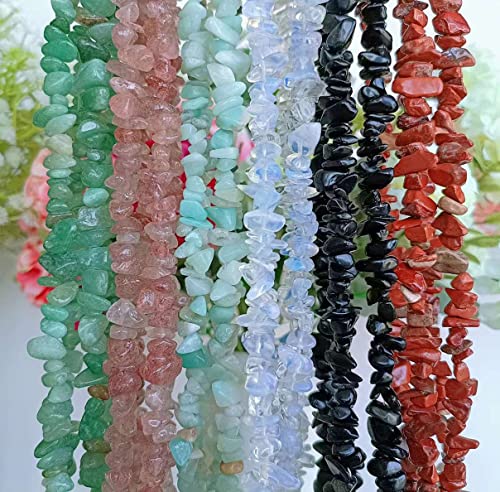 LAIDANLA Black Obsidian 400pcs Natural Chip Stone Beads 5-8mm Healing Crystal Irregular Gemstones Drilled DIY Loose Rocks Bead Crystal for Bracelet Earrings Necklace Jewelry Making Crafting - color: K-Black Obsidian