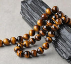 Tiger Eye Beads 8mm Round Natural Gemstone Loose Beads for Jewelry Making Bracelets DIY Crafts