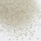 Transparent with Silver Lined Beads Size 8/0 Crafts Glass Seed Beads 3mm for Jewelry Making (Total About 100g About 3600pcs) - color: Transparent with Silver Lined, size: 3mm