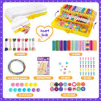TingingYuli Friendship Bracelet Making Kit for Girls 8-12, DIY String Bracelet Maker with 3-Layer Storage Box, Arts and Crafts for Kids Ages 6-12, Easter Christmas Birthday Gift Set - color: White/Yellow