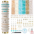 TOIPINIO Bracelet Making Kit Jewelry Making Supplies Kit Natural Stone Beads for Irregular Natural Stone with for DIY Craft Friendship Bracelet/Necklace/Earrings for Adults (Lapis Lazuli+Aquamarine) - color: Lapis Lazuli - Aquamarine