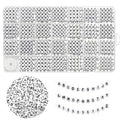 Black Alphabet Beads A-Z 1350+Pcs Letter Bead, Acrylic 4x7mm Round Digit Letter Beads Kits,Bracelets Necklaces DIY Jewelry Making Kits (Black,1350+PCS) - color: Black
