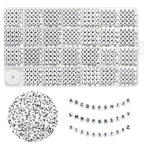 Black Alphabet Beads A-Z 1350+Pcs Letter Bead, Acrylic 4x7mm Round Digit Letter Beads Kits,Bracelets Necklaces DIY Jewelry Making Kits (Black,1350+PCS) - color: Black