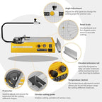 Hot Wire Foam Cutter, Foam Cutting Worktable with Elevated Extension Rail, Hot Wire Cutting Tool for EVA, Sponge, KT board, Insulation panels, Polystyrene Foam Various Thermoplastic Materials - color: Yellow & Black