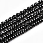 10mm Natural Black Onyx Beads Round Agate Gemstone Loose Beads for Jewelry Making (36-38pcs/strand) A - color: Black Onyx, size: 10mm