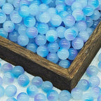 100 Pack 8mm Glass Beads for Jewelry Making, Graduated Color Mix, Bulk DIY Craft Supplies - color: Color4