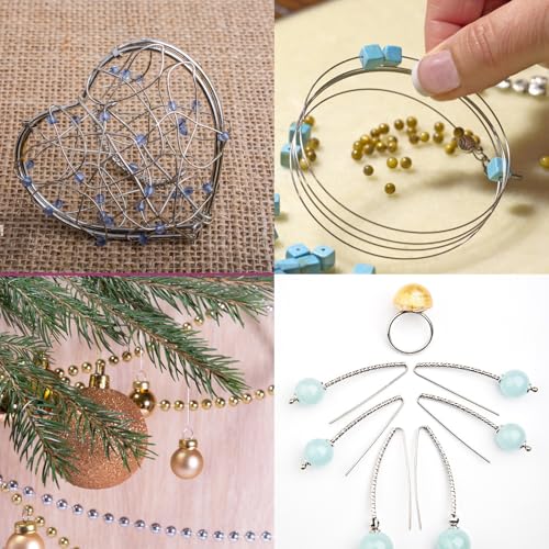 18 Gauge Aluminum Craft Wire, 1mm 164ft, Silvery Bendable Metal Wire for Sculpting, Doll Armature, Flexible, Suitable for Various DIY Crafts, Jewelry Making - color: Silver