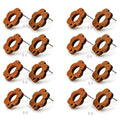 DoreenBeads 30Pcs Natural Wooden Stud Earrings Posts with Loop for Jewelry Making- Hollow Flower Wood Earring Posts with Ear Backs for Women DIY Earring Making Personalized Jewelry Findings - color: Hollow Flower