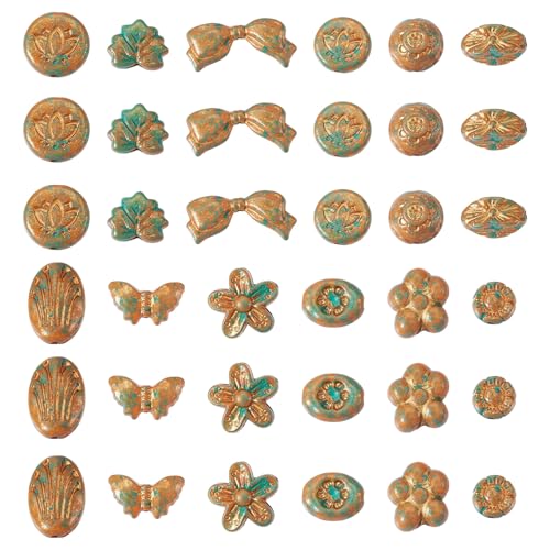 Craftdady 100g Flat Round Flower Oval Bow Acrylic Beads Cute Loose Spacer Beads Plastic Handmade Craft Bracelet Bead 7.5-21.5 mm for Earring Necklace Jewelry Making - color: Mixed Color A