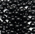 200PCS 8mm Glass Beads for Jewelry Making Soild Black Round Loose Beads for Bracelets DIY Crafts (Black) - color: 0Black