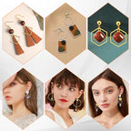 144pcs Earring Hoops for Jewelry Making, 3 Shapes Earrings Findings Hoops Beading Hoop Earrings Hypoallergenic Square Teardrop Round Earring Findings for DIY Craft Accessories Supplies(Gold&Silver) - color: 144PCS;Teardrop,Square,Round;Gold,Silver