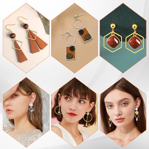 216pcs Beading Hoop Earrings 3 Shapes Earring Hoops Hypoallergenic Earring Finding Square Teardrop Round Earrings Beading Hoop Bulk for DIY Earring Making Supplies(Gold&Silver) - color: 216PCS;Teardrop,Square,Round;Gold,Silver