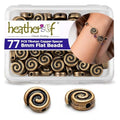 Tibetan Copper Spacer Beads 8mm Flat Round – 77pcs Metal Spacer Beads for Jewelry Making, Bracelets, Necklaces & Earrings DIY Supplies, Antique Silver Zinc Alloy - color: Copper Snail