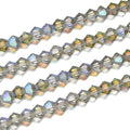 250pcs Czech 6mm (0.24 Inch) Faceted Bicone Crystal Glass Loose Beads Spacer Bulk Green Red Shimmer for DIY Craft Jewelry Making CCB637 - color: Green Red Shimmer, size: 6mm - 250pcs