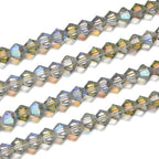 250pcs Czech 6mm (0.24 Inch) Faceted Bicone Crystal Glass Loose Beads Spacer Bulk Green Red Shimmer for DIY Craft Jewelry Making CCB637 - color: Green Red Shimmer, size: 6mm - 250pcs