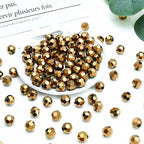 Dowarm 200 Pieces 4mm Round Crystal Glass Beads for Jewelry Making Crafts Wine Charms Wind Chimes Suncatchers, Faceted Rondelle Loose Spacer Beads, Copper/Brown - color: 15-Copper Brown, size: 4MM
