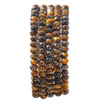 BEADIA Natural Yellow Tiger Eye Beads 4x2mm 120pcs Faceted Rondelle Loose Semi Gemstone Beads for Jewelry Making Design - color: Yellow Tiger Eye
