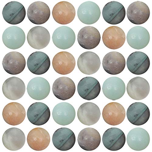 Natural Stone Beads 100pcs 10mm Amazonite Stone Round Genuine Real Stone Beading Loose Gemstone Hole Size 1mm DIY Smooth Beads for Bracelet Necklace Earrings Jewelry Making (Amazonite Green, 10mm) - color: Amazonite Green, size: 10mm