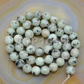 AD Beads Natural Gemstones 8mm Round Loose Beads 15'' ~ 16'' Pick Stone (Smooth Lotus Jasper) - color: Smooth Lotus Jasper