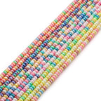 Elecrelive 10 Strands Flat Round Pearlized Clay Beads 6mm Heishi Polymer Spacer Beads Colorful Loose Clay Bracelet Kit for Chocker Necklace Earring DIY Crafts - color: Pearlized 10 Colors