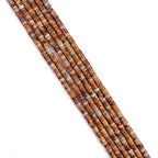 BEADIA Natural Brown Picture Jasper Spacer Beads Caps Loose Semi Gemstone for Beading Jewelry Making 4mmx2mm 38cm - color: Brown Picture Jasper, size: Round 4mm x 2mm