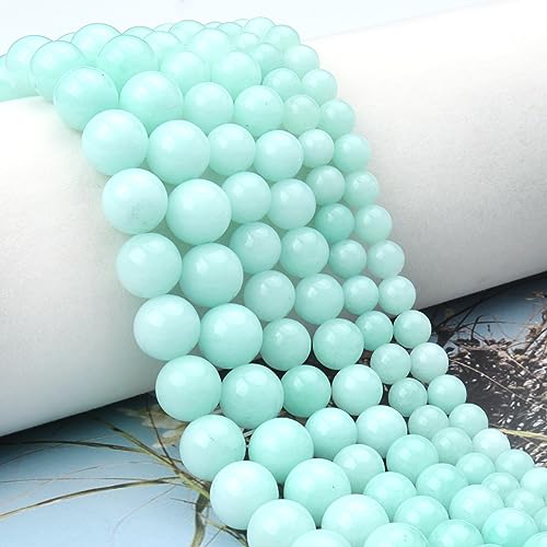 45pcs 8mm Natural Amazonite Gemstone Beads Energy Healing Crystal Round Loose Stone Beads for Jewelry Making, DIY Bracelets Necklaces - color: Amazonite, size: 8mm