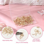 40pcs Alloy Bowknot Charms Links Golden Bow Tie Connector Charm Bow Dangle Pendants Mini Cute Bowknot Earring Charms for Jewelry Making Plated DIY Earrings Bracelet Necklaces Crafts