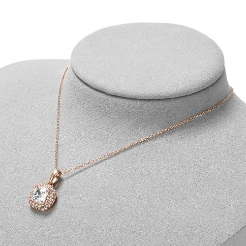 Microfiber Jewelry Bust Display Necklace Pendant Small Jewelry Necklace Display Stand for Showcase(Grey) - color: Grey