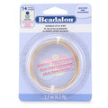 Beadalon German Style Wrapping Wire, Round, Gold Color, 14 Gauge, 1.3 m / 4.3 ft - color: Gold, size: 14 gauge / 4.3 ft