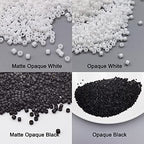 INSPIRELLE Uniform 40 Gram 12/0 (2mm) Cylinder Glass Seed Beads for Craft Jewelry Making, Black and White - color: 8x Black White