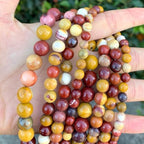 90pcs Adabele Natural Mookaite Jasper Healing Gemstone 4mm (0.16 inch) Small Round Beads Gem Stone Spacer for Craft Jewelry Making GF22-4 - color: Mookaite Jasper, size: 4mm (90pcs/1 Strand)