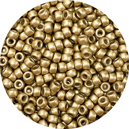 Iooleem Pony Beads(1000pcs Golden Color Pony Beads), Beads for Jewelry Making, Crafts, Beading Supplies, Arts & Crafts Materials for Jewelry Making. - color: Golden Color, size: Medium Pack