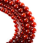 RayLineDo® 45Pcs 8mm Natural Red Agate Stone Round Beads Loose Beads Wholesale for Jewelry Making - color: Red Agate, size: 8mm